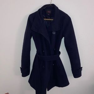 Navy double breasted coat